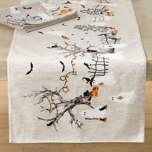 Pottery Barn Scary Squad Organic Cotton Table Runner BNWT